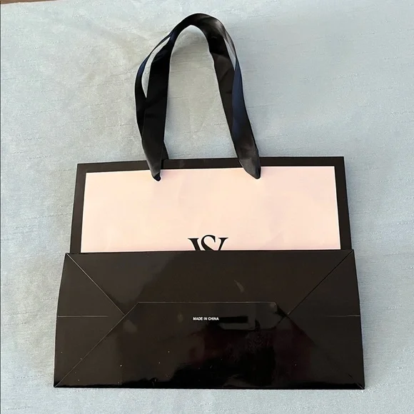 Victoria's Secret Light Pink and Black Small Shopping Bag - Picture 2 of 5